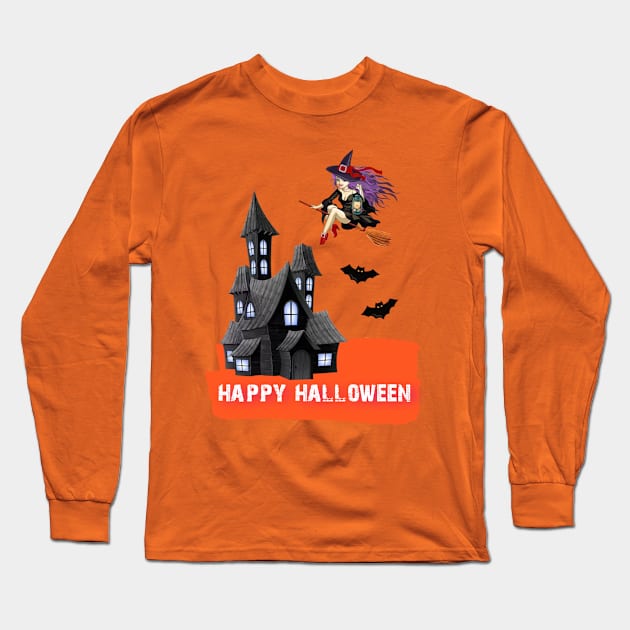 Not All the Witches are Bad- Halloween Design Long Sleeve T-Shirt by Shop-Arts